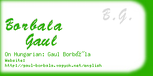 borbala gaul business card